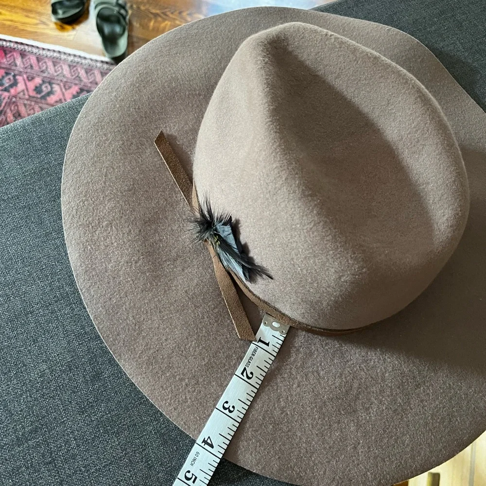 Goorin Bros 100% Wool Hat, 4-inch Brim, Taupe, Women’s Sz Large - Picture 4 of 7